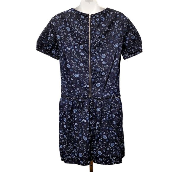 2/$20Gap Y2K Navy Blue Floral Pattern Dress Size: XS - Picture 4 of 6